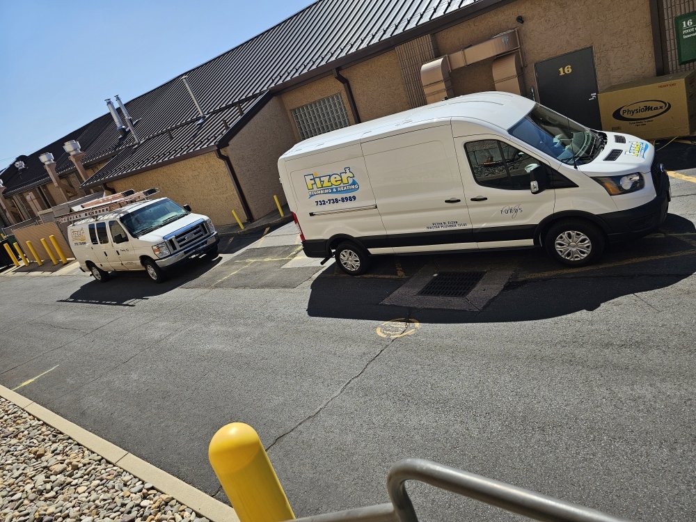 Fizer van fleet on a commercial job site