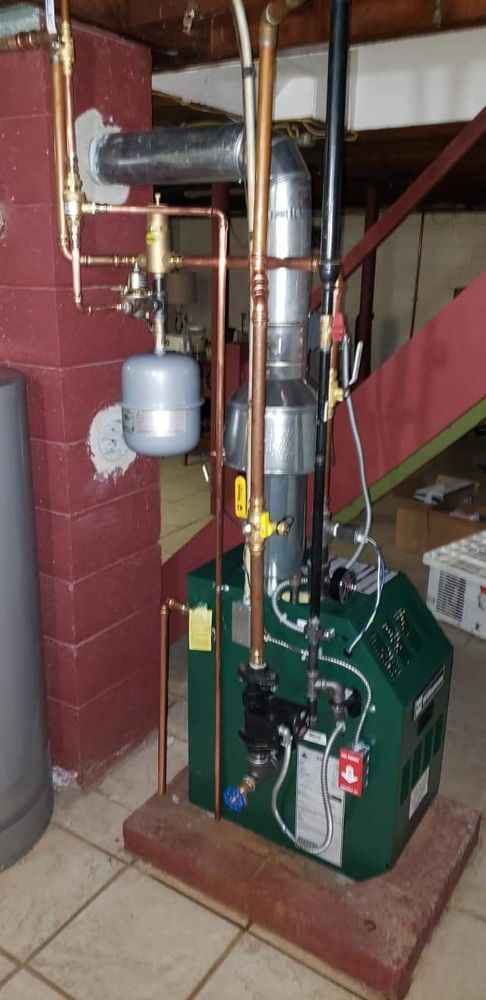 Williamson residential boiler with copper piping